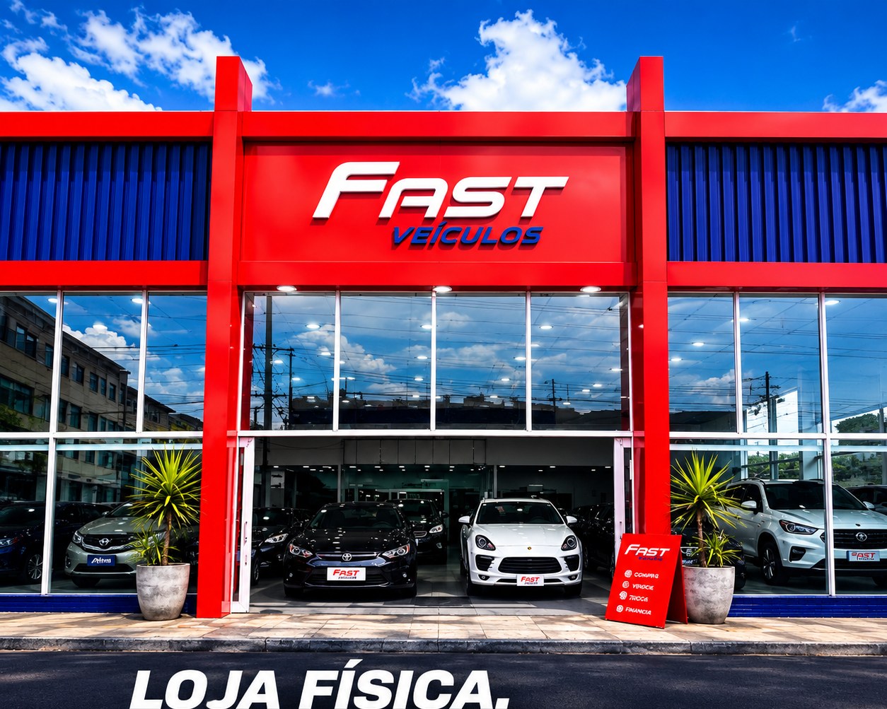Vitrine com carros seminovos selecionados